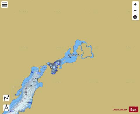 Sawhorse Lake depth contour Map - i-Boating App