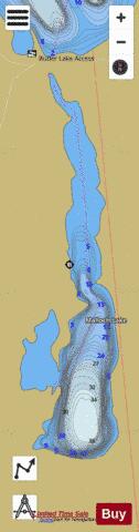 Mallock Lake depth contour Map - i-Boating App