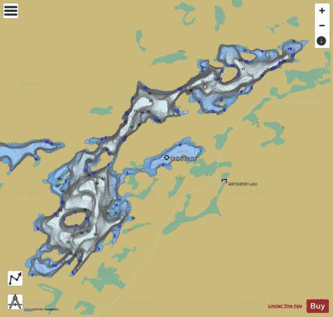 Walleye Lake (Kenora) depth contour Map - i-Boating App