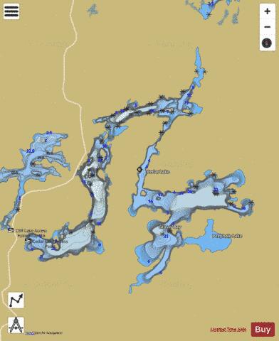 Lake North of Camp Robinson depth contour Map - i-Boating App