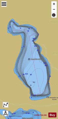 Amesdale Lake depth contour Map - i-Boating App