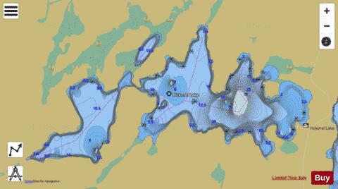 Pickerel Lake (Dryden) depth contour Map - i-Boating App