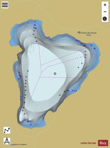 Ghost Lake depth contour Map - i-Boating App