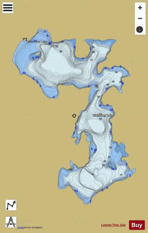 Walmsley Lake depth contour Map - i-Boating App