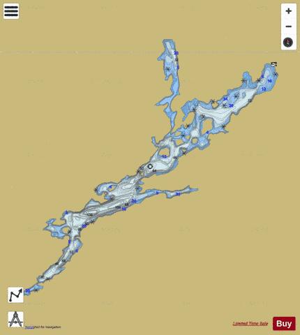Gulliver Lake depth contour Map - i-Boating App