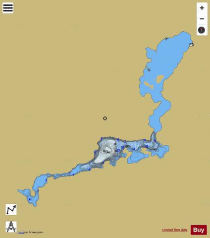 Flying Loon Lake depth contour Map - i-Boating App
