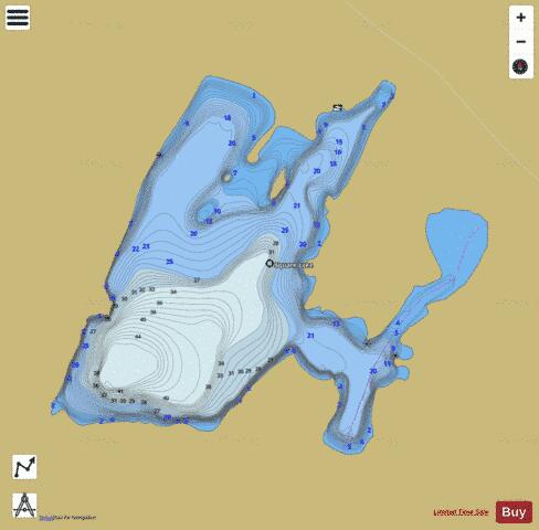 Square Lake (Southon Lake) depth contour Map - i-Boating App
