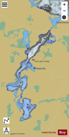 Gussie Lake depth contour Map - i-Boating App