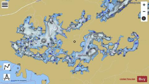 Nym Lake depth contour Map - i-Boating App