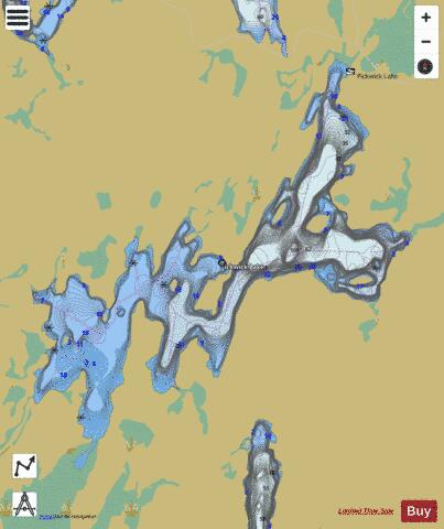 Pickwick Lake (Fort Frances) depth contour Map - i-Boating App