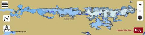 Crooked Pine Lake depth contour Map - i-Boating App