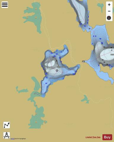 Clem Lake depth contour Map - i-Boating App