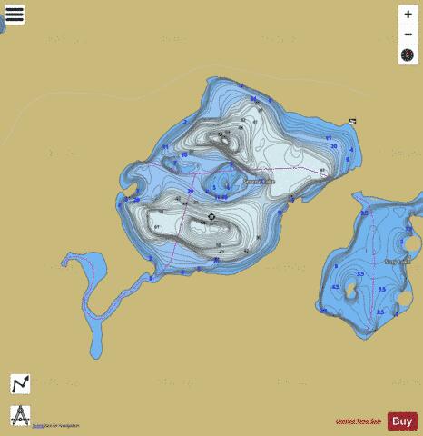 Serene Lake depth contour Map - i-Boating App