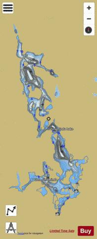Sinaminda Lake depth contour Map - i-Boating App