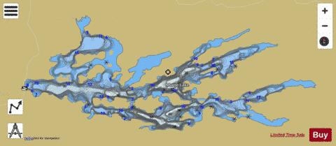 Evangeline Lake depth contour Map - i-Boating App
