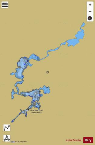 Little Bear Lake depth contour Map - i-Boating App