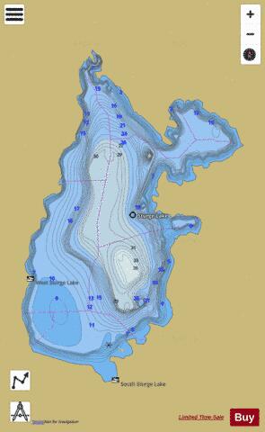 Sturge Lake depth contour Map - i-Boating App