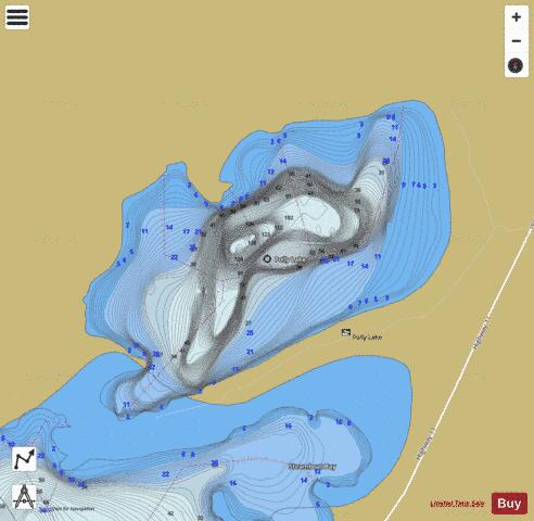 Polly Lake depth contour Map - i-Boating App