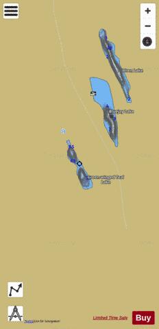 Greenteal & Blueteal Lakes depth contour Map - i-Boating App