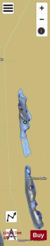 Old Squaw Lake depth contour Map - i-Boating App