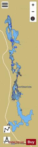 Low Water Lake depth contour Map - i-Boating App