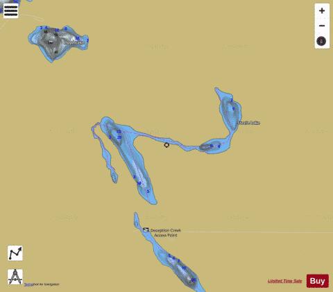Steele Lake depth contour Map - i-Boating App