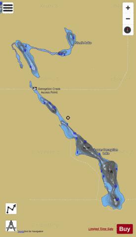Lower Deception Lake depth contour Map - i-Boating App