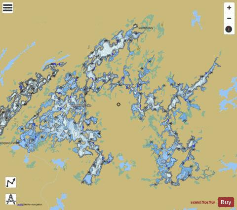 Marmion Lake depth contour Map - i-Boating App