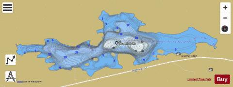 Aramis Lake depth contour Map - i-Boating App