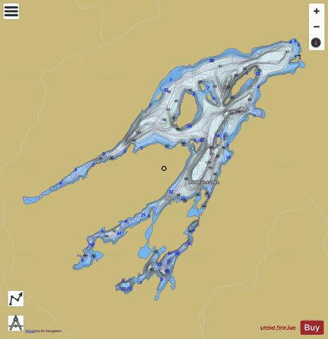 Red Paint Lake depth contour Map - i-Boating App