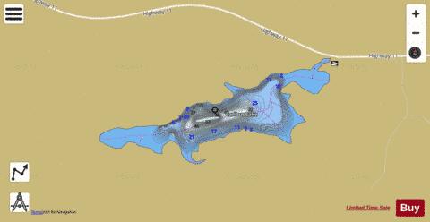 Caribus Lake depth contour Map - i-Boating App