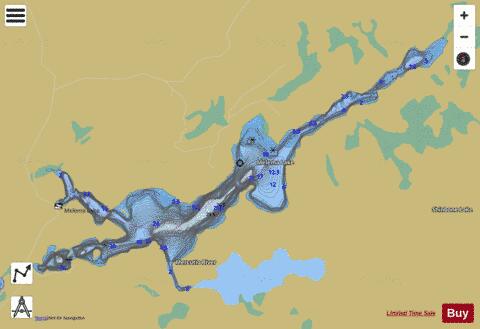 Melema Lake depth contour Map - i-Boating App