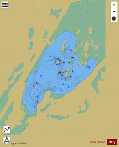 Talbot Lake depth contour Map - i-Boating App