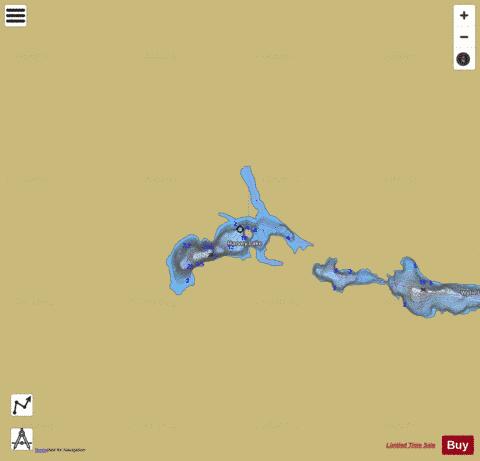 Harvey Lake depth contour Map - i-Boating App