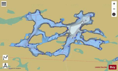 Deception Lake depth contour Map - i-Boating App