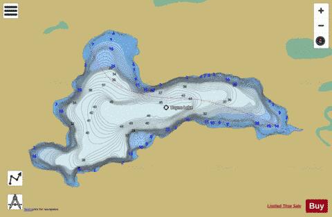 Boyne Lake depth contour Map - i-Boating App