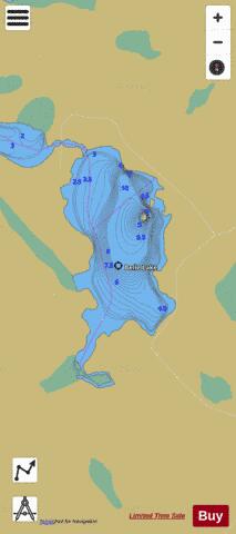 Belle Lake depth contour Map - i-Boating App