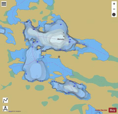 Flint Lake depth contour Map - i-Boating App
