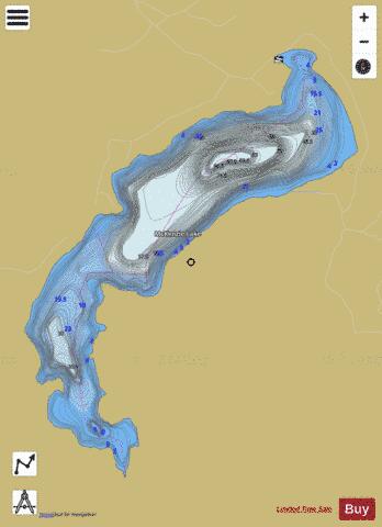 McKenzie Lake depth contour Map - i-Boating App