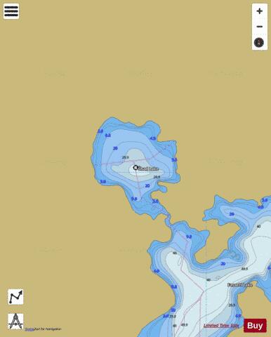 Shad Lake depth contour Map - i-Boating App