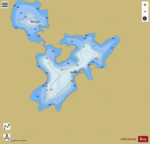 Fassett Lake depth contour Map - i-Boating App