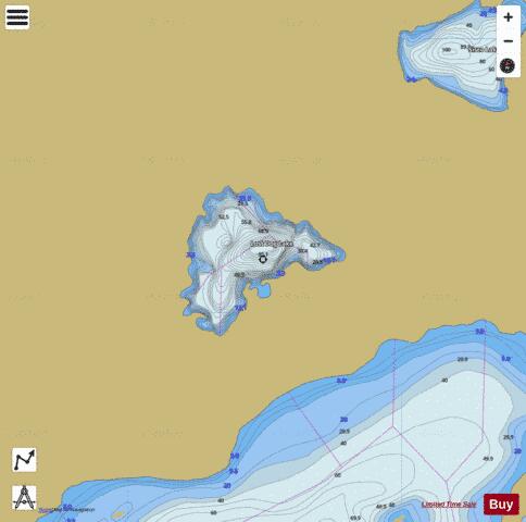Lost Dog Lake depth contour Map - i-Boating App