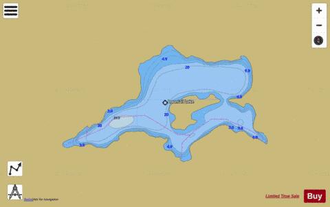 Loontail Lake depth contour Map - i-Boating App