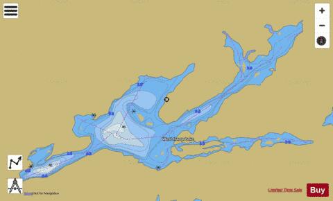 West Harry Lake depth contour Map - i-Boating App