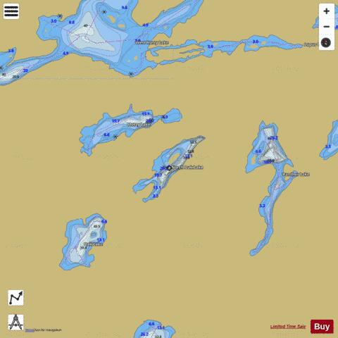 North Oak Lake depth contour Map - i-Boating App