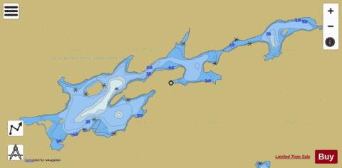 Misty Lake depth contour Map - i-Boating App