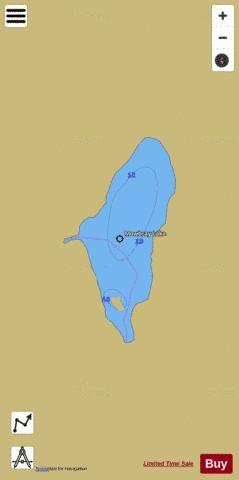 Mowbray Lake depth contour Map - i-Boating App