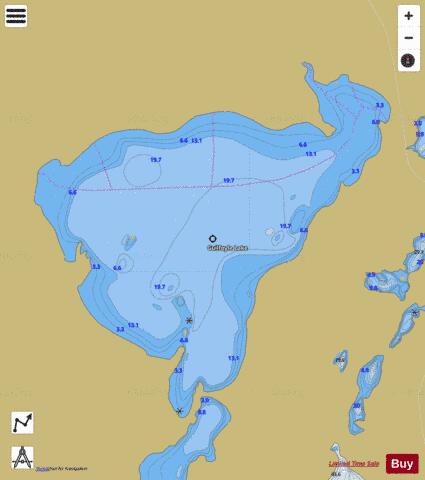 Guilfoyle Lake depth contour Map - i-Boating App