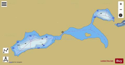 Kittson Lake depth contour Map - i-Boating App