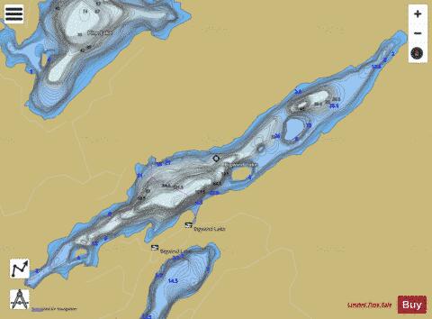 Bigwind Lake depth contour Map - i-Boating App
